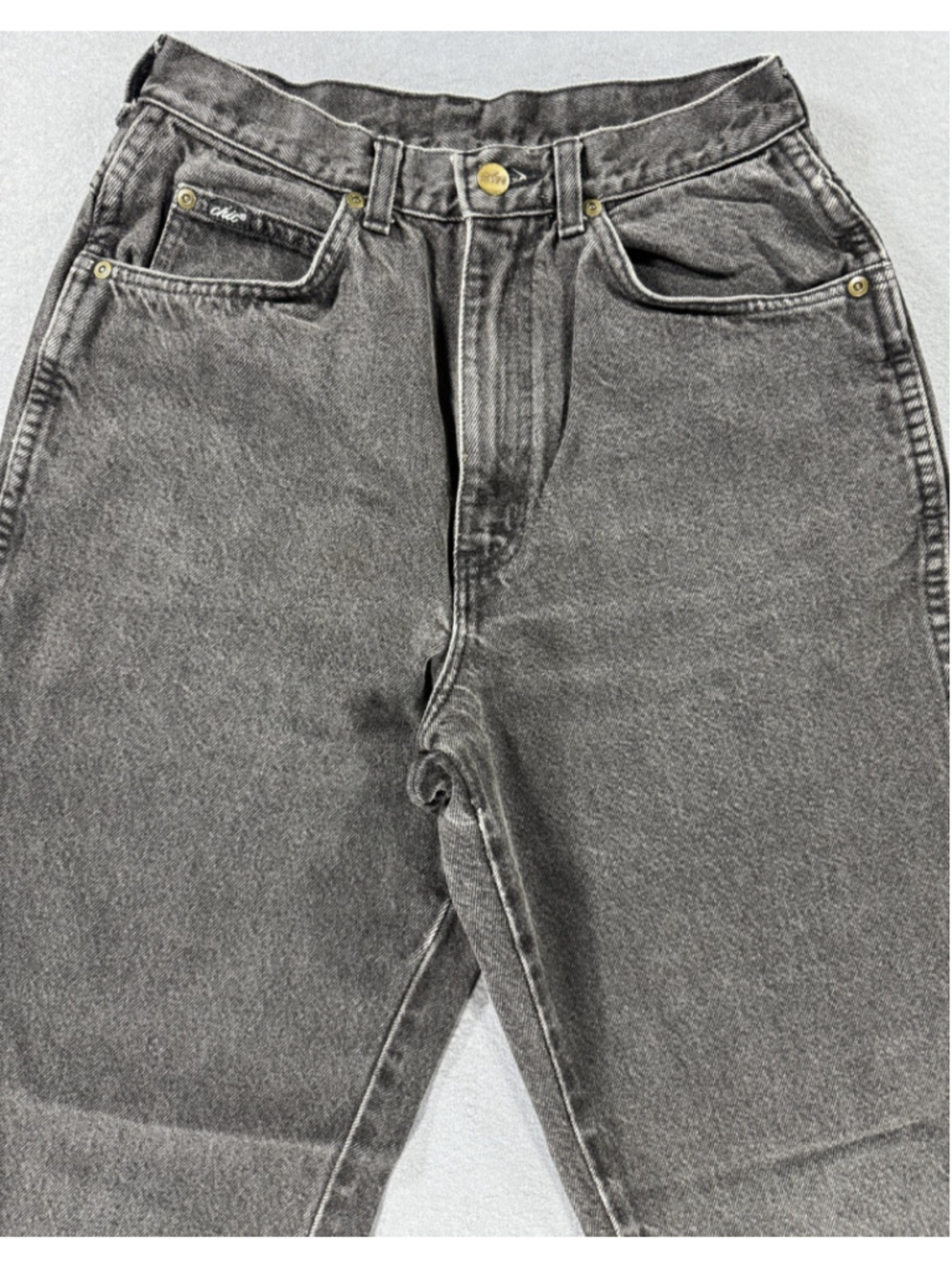 Vintage Chic High Waisted Jeans 26" Waist, No Tags, See Photos for Measurements - Picture 2 of 14